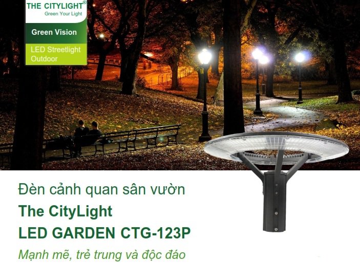 Đèn LED chiếu sáng đường phố cảnh quan sân vườn The Citylight 123P 30W