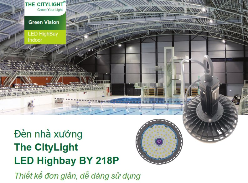 Đèn Highbay LED chiếu sáng nhà xưởng The CityLight CTL BY218P UFO 100W