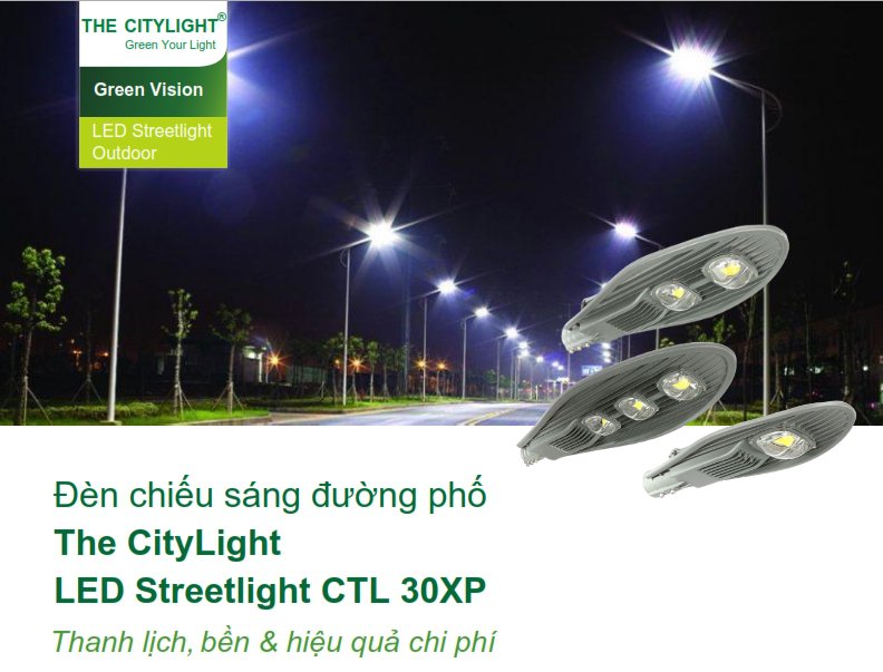 Đèn Led chiếu sáng đường phố The CityLight Street Lighting CTL301P 1COB 40W