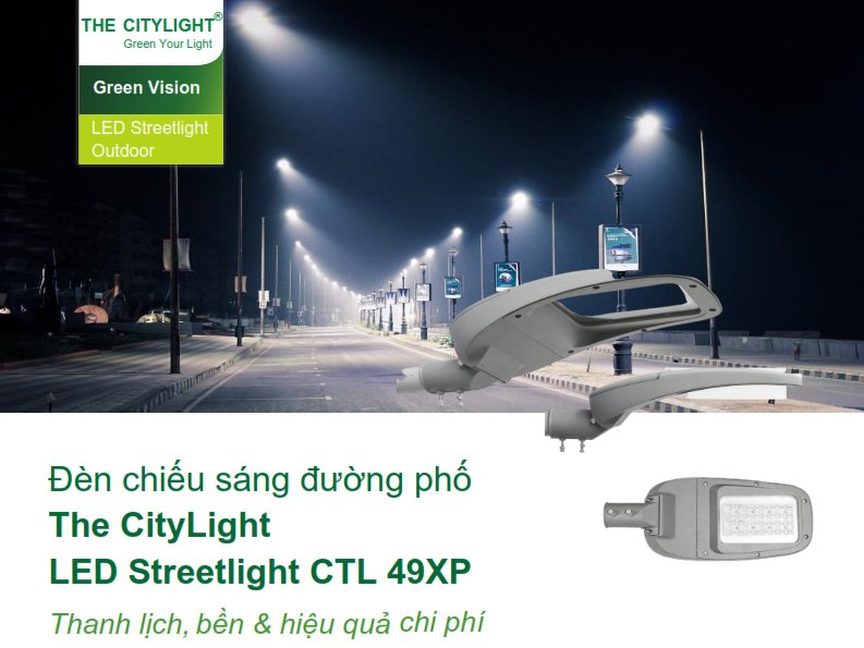 Đèn Led chiếu sáng đường phố The CityLight Street Lighting CTL491P 40W