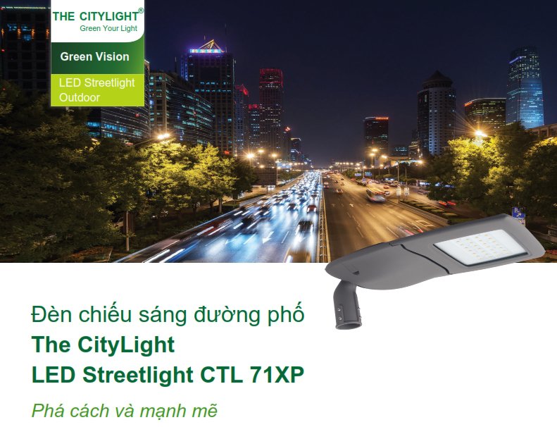 Đèn Led chiếu sáng đường phố The CityLight Street Lighting CTL711P 50W